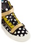Detail View - Click To Enlarge - 73426 - Mixed pattern high top sneakers