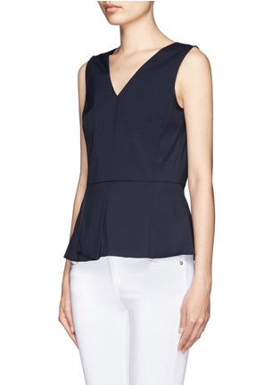 Front View - Click To Enlarge - THEORY - 'Jinelle' peplum sleeveless top