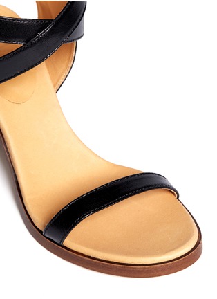 Detail View - Click To Enlarge - MM6 MAISON MARGIELA - Lenticular leopard heel leather sandals