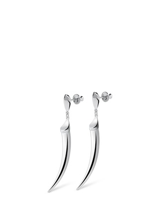 Main View - Click To Enlarge - SHAUN LEANE - Silver knife edge tusk earrings