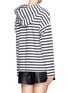 Back View - Click To Enlarge - T BY ALEXANDER WANG - Stripe French terry sweatshirt