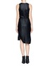 Back View - Click To Enlarge - RAG & BONE - 'Olivia' leather patch knit dress