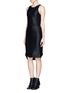 Figure View - Click To Enlarge - RAG & BONE - 'Olivia' leather patch knit dress