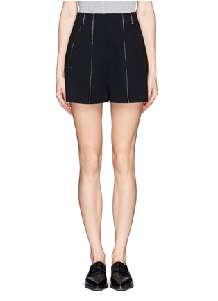 Main View - Click To Enlarge - T BY ALEXANDER WANG - Double faced pleat shorts