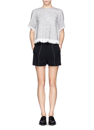 Figure View - Click To Enlarge - T BY ALEXANDER WANG - Double faced pleat shorts