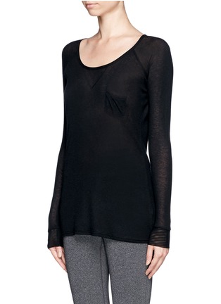 Front View - Click To Enlarge - HU-NU - 'Rita' eco friendly cashmere top