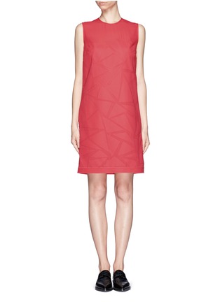Main View - Click To Enlarge - VICTORIA, VICTORIA BECKHAM - Triangle patchwork crepe dress