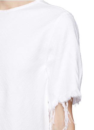 Detail View - Click To Enlarge - T BY ALEXANDER WANG - Burlap frayed shift dress