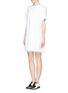 Figure View - Click To Enlarge - T BY ALEXANDER WANG - Burlap frayed shift dress
