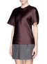 Front View - Click To Enlarge - ALEXANDER WANG - Back fringe twill top