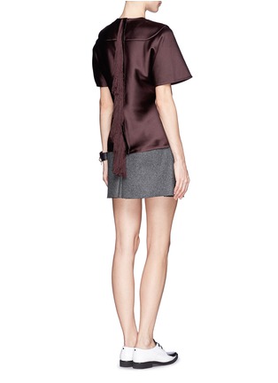 Figure View - Click To Enlarge - ALEXANDER WANG - Back fringe twill top