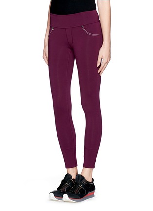 Front View - Click To Enlarge - HU-NU - 7/8 contrast stitch leggings