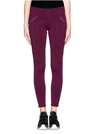 Main View - Click To Enlarge - HU-NU - 7/8 contrast stitch leggings