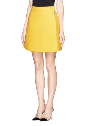 Front View - Click To Enlarge - VICTORIA BECKHAM - Mini wool wrap skirt