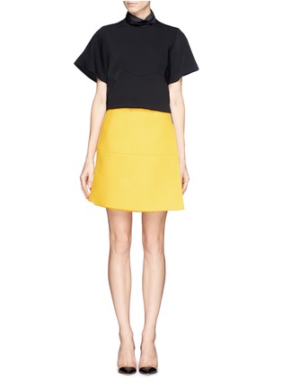Figure View - Click To Enlarge - VICTORIA BECKHAM - Mini wool wrap skirt