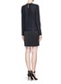 Back View - Click To Enlarge - VICTORIA, VICTORIA BECKHAM - Triangle patchwork combo dress