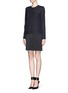 Figure View - Click To Enlarge - VICTORIA, VICTORIA BECKHAM - Triangle patchwork combo dress