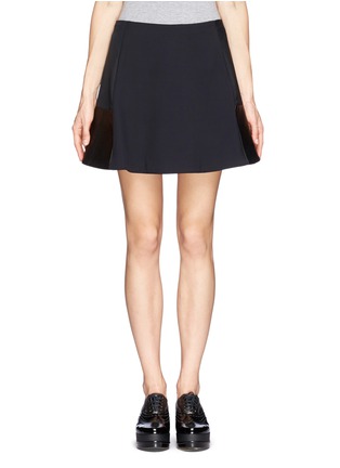 Main View - Click To Enlarge - RAG & BONE - Montrose leather panel A-line skirt