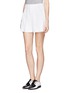 Front View - Click To Enlarge - T BY ALEXANDER WANG - Double faced pleat shorts
