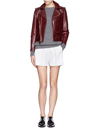 Figure View - Click To Enlarge - T BY ALEXANDER WANG - Double faced pleat shorts