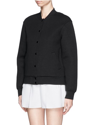 Front View - Click To Enlarge - T BY ALEXANDER WANG - Bonded jersey bomber jacket