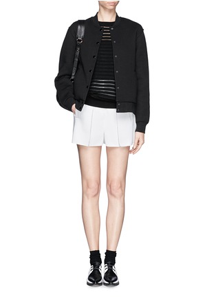 Figure View - Click To Enlarge - T BY ALEXANDER WANG - Bonded jersey bomber jacket