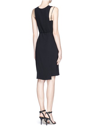 Back View - Click To Enlarge - ALEXANDER WANG - Waist tie layer crepe dress