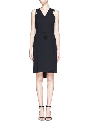 Main View - Click To Enlarge - ALEXANDER WANG - Waist tie layer crepe dress