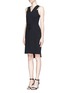 Figure View - Click To Enlarge - ALEXANDER WANG - Waist tie layer crepe dress