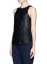 Front View - Click To Enlarge - RAG & BONE - 'Adeline' leather panel top