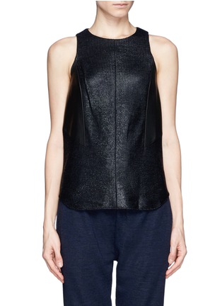 Main View - Click To Enlarge - RAG & BONE - 'Adeline' leather panel top
