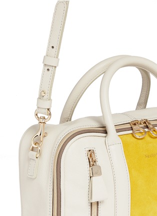 Detail View - Click To Enlarge - SEE BY CHLOÉ - 'Harriet' suede panel leather crossbody bag