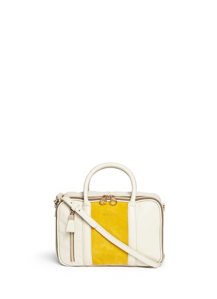 Main View - Click To Enlarge - SEE BY CHLOÉ - 'Harriet' suede panel leather crossbody bag