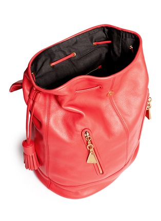 Detail View - Click To Enlarge - SEE BY CHLOÉ - 'Cherry' leather bucket backpack