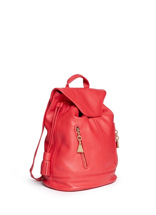 Front View - Click To Enlarge - SEE BY CHLOÉ - 'Cherry' leather bucket backpack