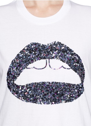 Detail View - Click To Enlarge - MARKUS LUPFER - Lara lip sequin T-shirt