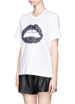 Front View - Click To Enlarge - MARKUS LUPFER - Lara lip sequin T-shirt