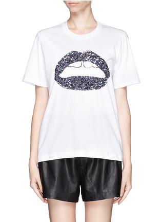 Main View - Click To Enlarge - MARKUS LUPFER - Lara lip sequin T-shirt