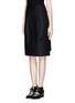 Front View - Click To Enlarge - ACNE STUDIOS - Wool-cashmere A-line bow skirt