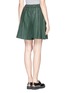 Back View - Click To Enlarge - MSGM - Faux leather flare skirt