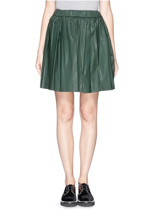 Main View - Click To Enlarge - MSGM - Faux leather flare skirt
