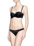 Figure View - Click To Enlarge - L'AGENT - 'Penelope' satin tulle thong