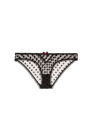 Main View - Click To Enlarge - L'AGENT - 'Rosalyn' polka dot flock tulle mini briefs
