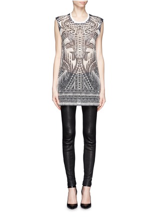 Figure View - Click To Enlarge - IRO - Batilda perforated print knit top