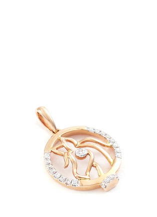 Detail View - Click To Enlarge - LC COLLECTION JEWELLERY - Diamond 18k rose gold Chinese zodiac pendant – Horse
