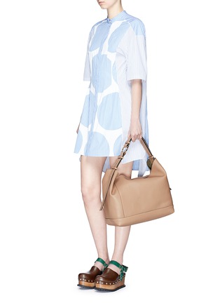 Figure View - Click To Enlarge - MARNI - 'Halo Pod' leather hobo bag