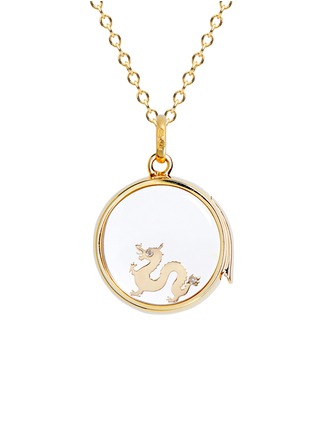 Figure View - Click To Enlarge - LOQUET LONDON - 18K YELLOW GOLD DIAMOND CHINESE NEW YEAR CHARM - DRAGON