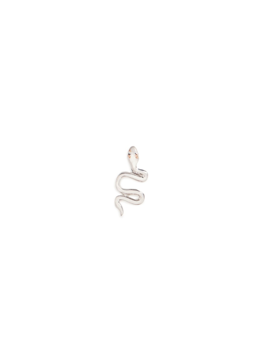 LOQUET LONDON 18K WHITE GOLD CHINESE NEW YEAR CHARM - SNAKE