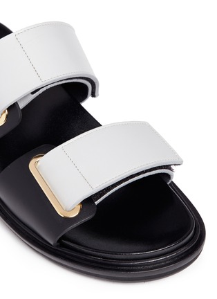 Detail View - Click To Enlarge - MARNI - 'Fussbett' leather slide sandals