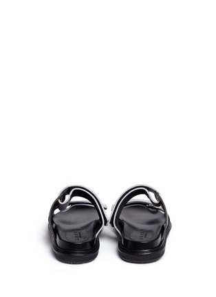 Back View - Click To Enlarge - MARNI - 'Fussbett' leather slide sandals
